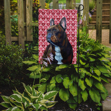 Load image into Gallery viewer, French Bulldog Hearts Love and Valentine's Day Portrait Garden Flag – Decorative Outdoor Yard Flag
