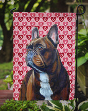 Load image into Gallery viewer, French Bulldog Hearts Love and Valentine's Day Portrait Garden Flag – Decorative Outdoor Yard Flag