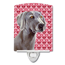 Load image into Gallery viewer, Weimaraner Hearts Love and Valentine's Day Portrait Ceramic Night Light LH9161CNL