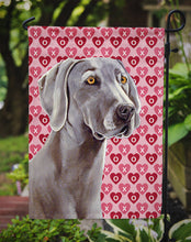 Load image into Gallery viewer, Weimaraner Hearts Love and Valentine's Day Portrait Garden Flag – Decorative Outdoor Yard Flag