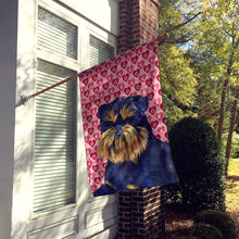 Load image into Gallery viewer, Brussels Griffon Hearts Love and Valentine's Day  Flag Canvas House Size