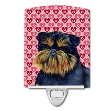 Load image into Gallery viewer, Brussels Griffon Hearts Love and Valentine's Day Portrait Ceramic Night Light LH9163CNL