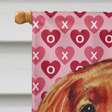 Load image into Gallery viewer, Irish Setter Hearts Love and Valentine's Day Portrait Flag Canvas House Size