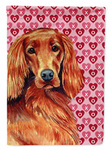 Load image into Gallery viewer, Irish Setter Hearts Love and Valentine's Day Portrait Garden Flag – Decorative Outdoor Yard Flag