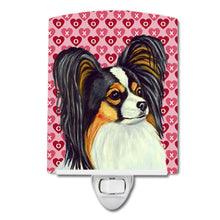 Load image into Gallery viewer, Papillon Hearts Love and Valentine's Day Portrait Ceramic Night Light LH9165CNL