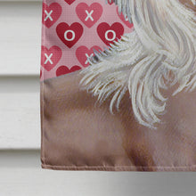 Load image into Gallery viewer, Chinese Crested Hearts Love and Valentine's Day Portrait Flag Canvas House Size