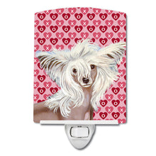 Load image into Gallery viewer, Chinese Crested Hearts Love and Valentine's Day Portrait Ceramic Night Light LH9167CNL