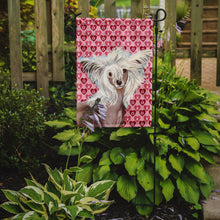 Load image into Gallery viewer, Chinese Crested Hearts Love and Valentine's Day Portrait Garden Flag – Decorative Outdoor Yard Flag