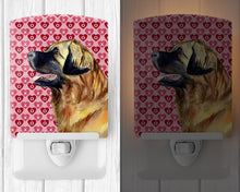 Load image into Gallery viewer, Leonberger Hearts Love and Valentine's Day Portrait Ceramic Night Light LH9168CNL