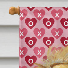 Load image into Gallery viewer, Tibetan Spaniel Hearts Love and Valentine's Day Portrait Flag Canvas House Size