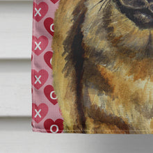 Load image into Gallery viewer, Tibetan Spaniel Hearts Love and Valentine's Day Portrait Flag Canvas House Size