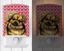 Load image into Gallery viewer, Tibetan Spaniel Hearts Love Valentine's Day Ceramic Night Light LH9169CNL