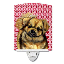 Load image into Gallery viewer, Tibetan Spaniel Hearts Love Valentine's Day Ceramic Night Light LH9169CNL