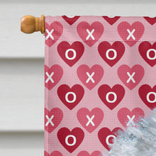 Load image into Gallery viewer, Old English Sheepdog Hearts Love and Valentine's Day  Flag Canvas House Size