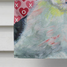 Load image into Gallery viewer, Old English Sheepdog Hearts Love and Valentine's Day  Flag Canvas House Size