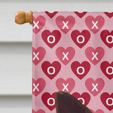 Load image into Gallery viewer, Norwegian Elkhound Hearts Love and Valentine's Day  Flag Canvas House Size