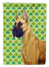 Load image into Gallery viewer, Great Dane St. Patrick's Day Shamrock Portrait Flag Canvas House Size