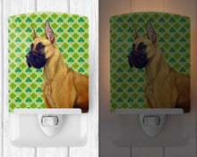 Load image into Gallery viewer, Great Dane St. Patrick's Day Shamrock Portrait Ceramic Night Light LH9175CNL