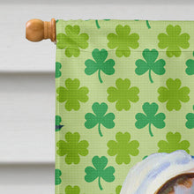 Load image into Gallery viewer, Great Dane St. Patrick's Day Shamrock Portrait Flag Canvas House Size