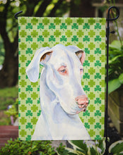 Load image into Gallery viewer, Great Dane St. Patrick's Day Shamrock Portrait Garden Flag – Decorative Outdoor Yard Flag