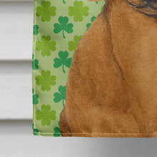 Load image into Gallery viewer, Dachshund St. Patrick's Day Shamrock Portrait Flag Canvas House Size