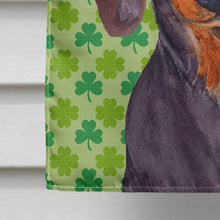 Load image into Gallery viewer, Dachshund St. Patrick's Day Shamrock Portrait Flag Canvas House Size