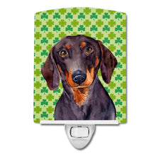 Load image into Gallery viewer, Dachshund St. Patrick's Day Shamrock Portrait Ceramic Night Light LH9178CNL