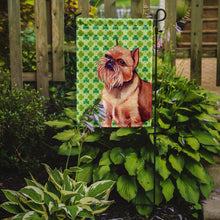Load image into Gallery viewer, Brussels Griffon St. Patrick's Day Shamrock Portrait Garden Flag – Decorative Outdoor Yard Flag