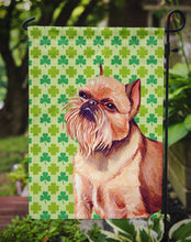 Load image into Gallery viewer, Brussels Griffon St. Patrick's Day Shamrock Portrait Garden Flag – Decorative Outdoor Yard Flag