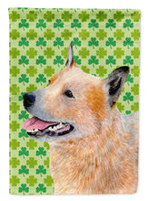 Load image into Gallery viewer, Australian Cattle Dog St. Patrick's Day Shamrock Garden Flag – Decorative Outdoor Yard Flag