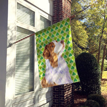Load image into Gallery viewer, Australian Shepherd St. Patrick's Day Shamrock Portrait Flag Canvas House Size
