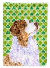 Load image into Gallery viewer, Australian Shepherd St. Patrick's Day Shamrock Garden Flag – Decorative Outdoor Yard Flag