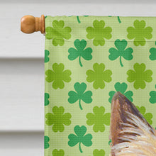 Load image into Gallery viewer, Cairn Terrier St. Patrick's Day Shamrock Portrait Flag Canvas House Size