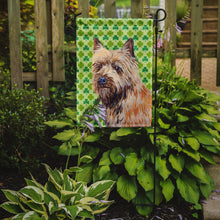 Load image into Gallery viewer, Cairn Terrier St. Patrick's Day Shamrock Portrait Garden Flag – Decorative Outdoor Yard Flag