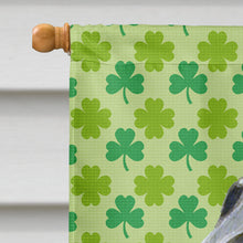 Load image into Gallery viewer, Flat Coated Retriever St. Patrick's Day Shamrock  Flag Canvas House Size