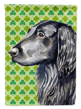 Load image into Gallery viewer, Flat Coated Retriever St. Patrick's Day Shamrock  Flag Canvas House Size