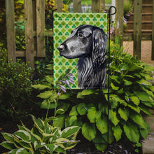 Load image into Gallery viewer, Flat Coated Retriever St. Patrick's Day Shamrock Portrait Garden Flag – Decorative Outdoor Yard Flag