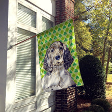 Load image into Gallery viewer, English Setter St. Patrick's Day Shamrock Portrait Flag Canvas House Size