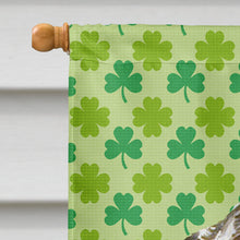 Load image into Gallery viewer, English Setter St. Patrick's Day Shamrock Portrait Flag Canvas House Size