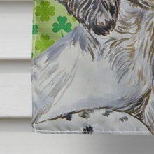 Load image into Gallery viewer, English Setter St. Patrick's Day Shamrock Portrait Flag Canvas House Size