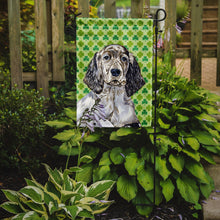 Load image into Gallery viewer, English Setter St. Patrick's Day Shamrock Portrait Garden Flag – Decorative Outdoor Yard Flag