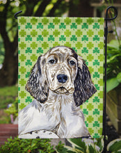 Load image into Gallery viewer, English Setter St. Patrick's Day Shamrock Portrait Garden Flag – Decorative Outdoor Yard Flag