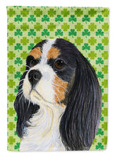 Load image into Gallery viewer, Cavalier Spaniel St. Patrick's Day Shamrock Portrait Flag Canvas House Size