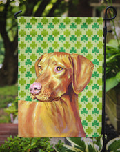 Load image into Gallery viewer, Vizsla St. Patrick's Day Shamrock Portrait Garden Flag – Decorative Outdoor Yard Flag