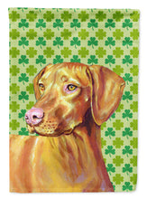 Load image into Gallery viewer, Vizsla St. Patrick's Day Shamrock Portrait Garden Flag – Decorative Outdoor Yard Flag