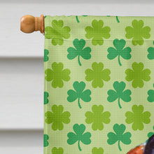 Load image into Gallery viewer, Basset Hound St. Patrick's Day Shamrock Portrait Flag Canvas House Size