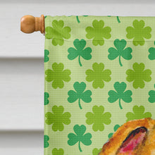 Load image into Gallery viewer, Whippet St. Patrick's Day Shamrock Portrait Flag Canvas House Size