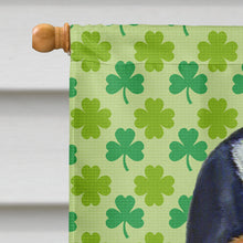 Load image into Gallery viewer, Basset Hound St. Patrick's Day Shamrock Portrait Flag Canvas House Size
