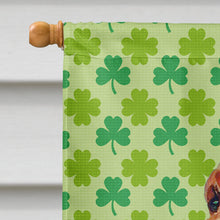 Load image into Gallery viewer, Bloodhound St. Patrick's Day Shamrock Portrait Flag Canvas House Size