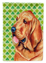 Load image into Gallery viewer, Bloodhound St. Patrick's Day Shamrock Portrait Garden Flag – Decorative Outdoor Yard Flag